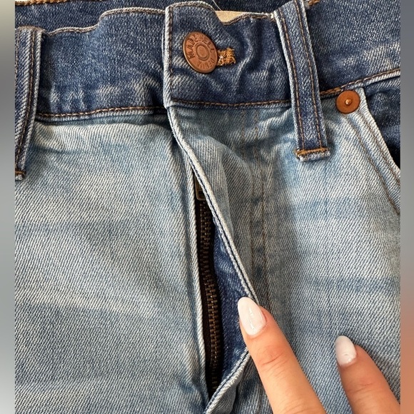 Madewell McCarren Two Tone Patchwork Denim Mini Skirt - Picture 8 of 12